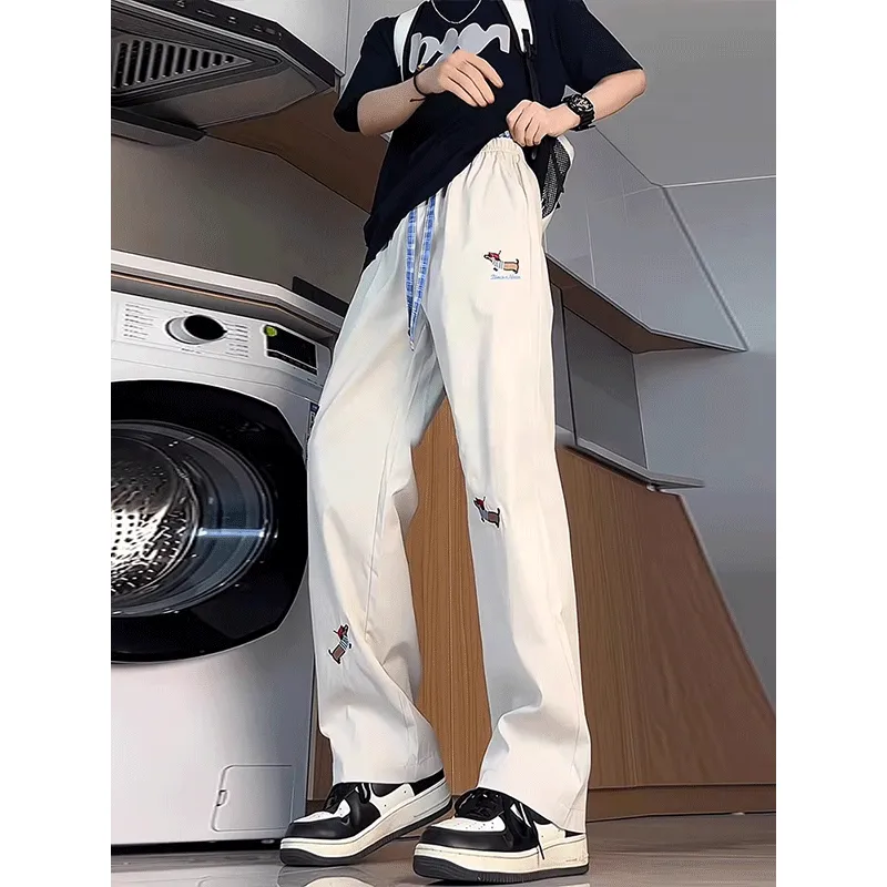 DARK HORSE Casual Pants Unisex Apricot-4