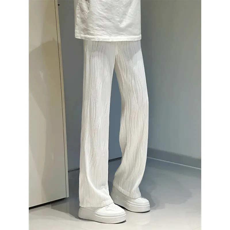DARK HORSE Casual Pants Unisex Ice Silk White-5