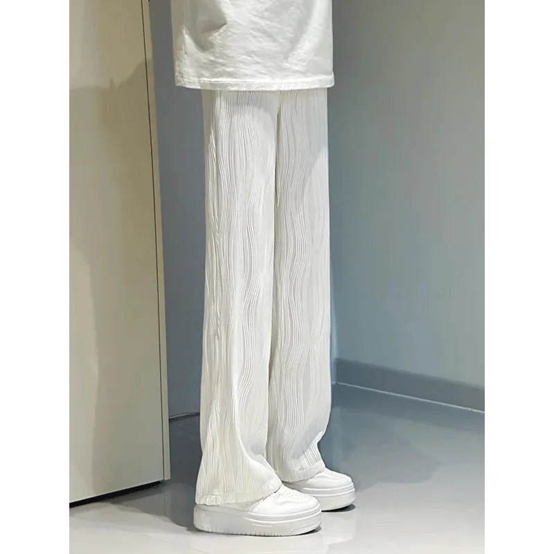 DARK HORSE Casual Pants Unisex Ice Silk White-3