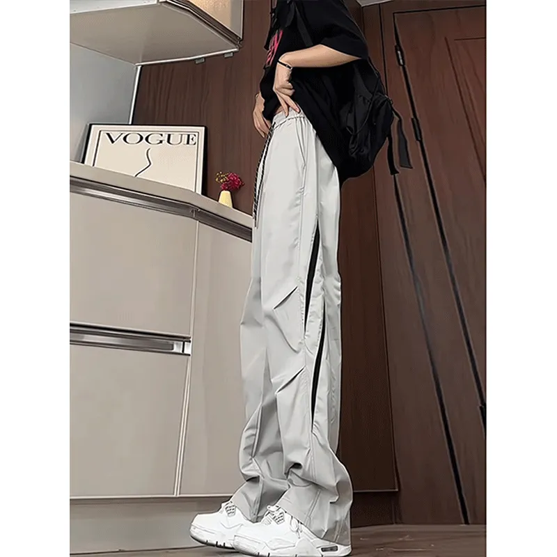 DARK HORSE Casual Pants Unisex Light Gray-5