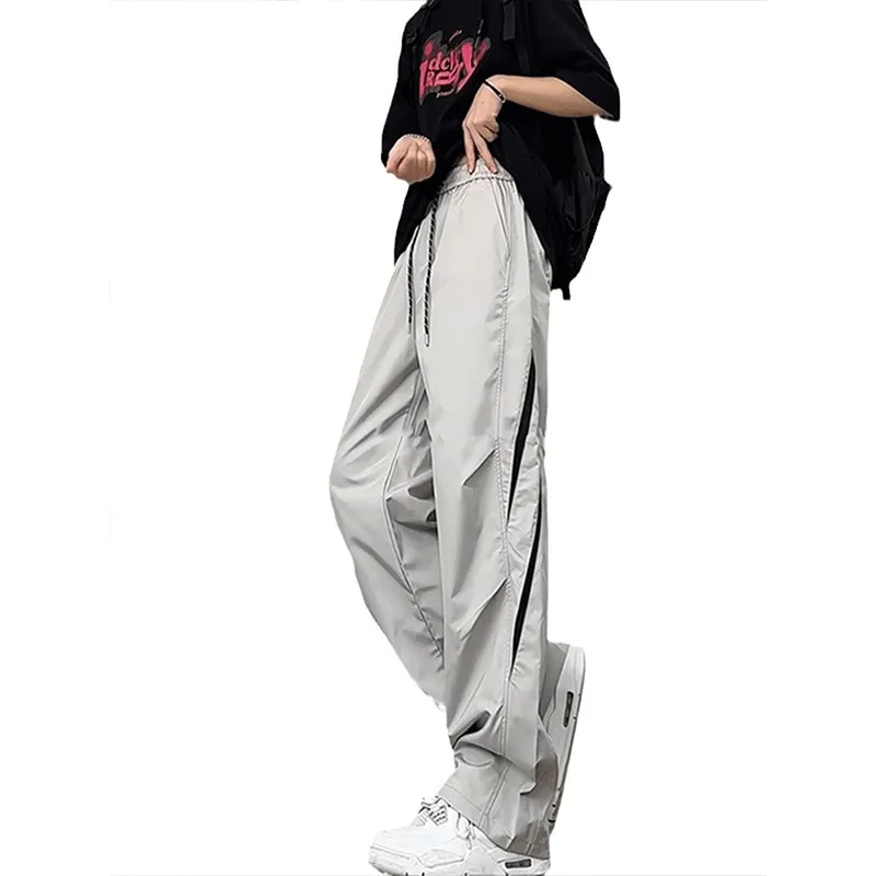 DARK HORSE Casual Pants Unisex Light Gray-3