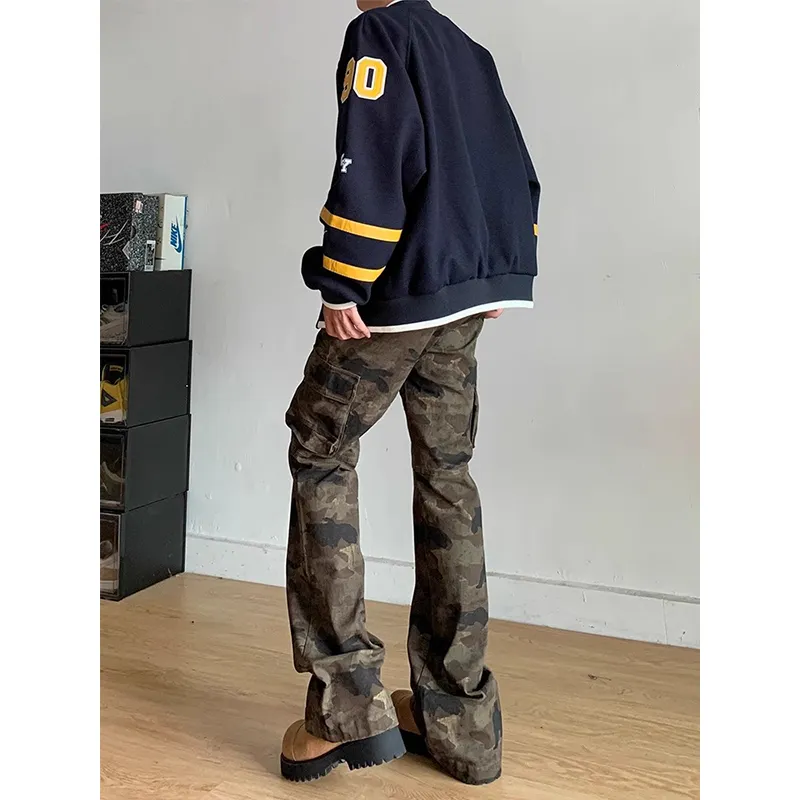 DARK HORSE Casual Pants Unisex Camouflage Brown-4