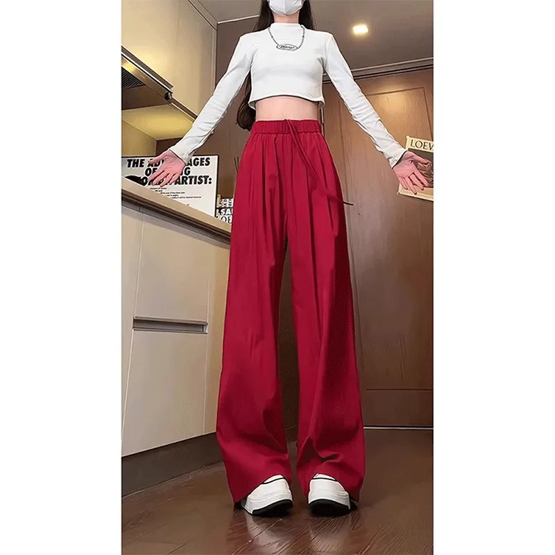 DARK HORSE Casual Pants Unisex Burgundy-2