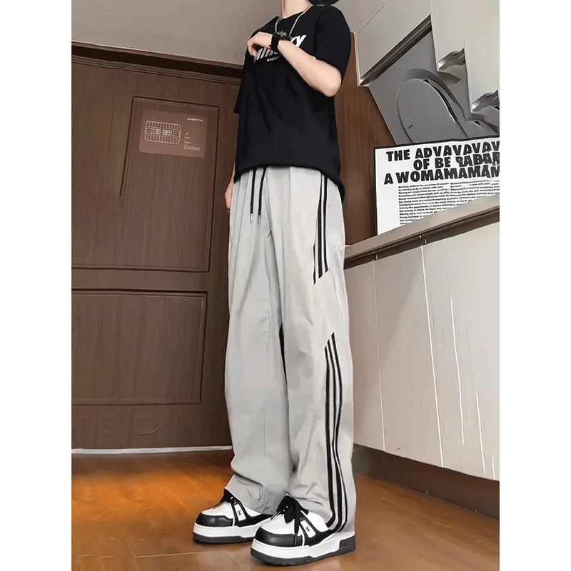 DARK HORSE Casual Pants Unisex Gray-3