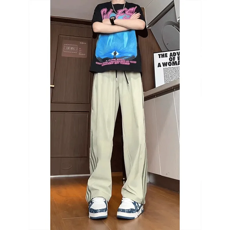 DARK HORSE Casual Pants Unisex Green-4