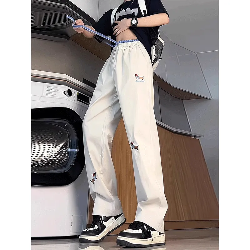 DARK HORSE Casual Pants Unisex Apricot-5