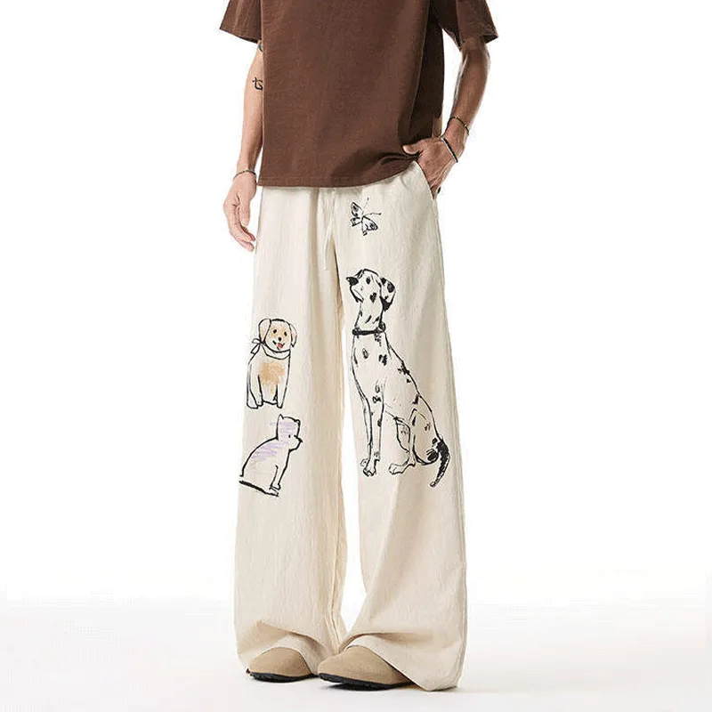 DARK HORSE Casual Pants Unisex Ecru-4