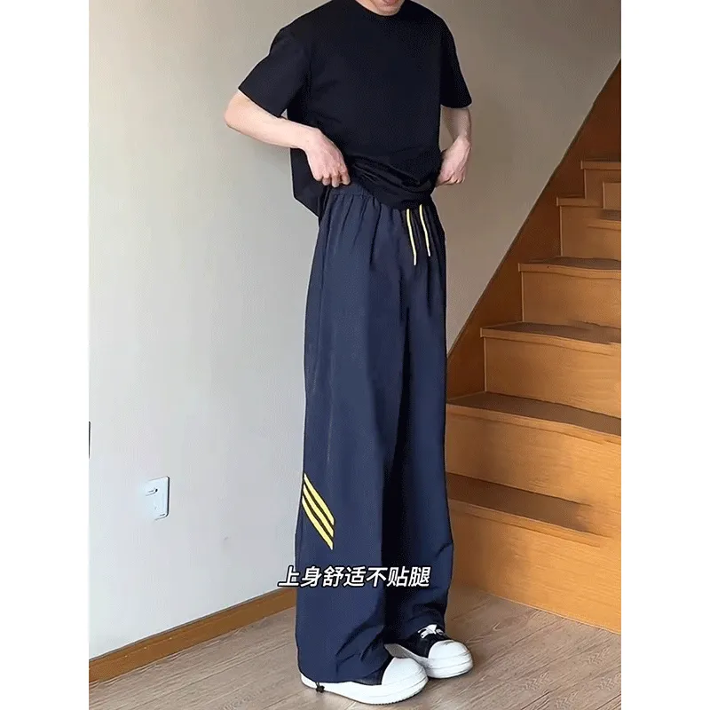 DARK HORSE Casual Pants Unisex Navy Blue-2