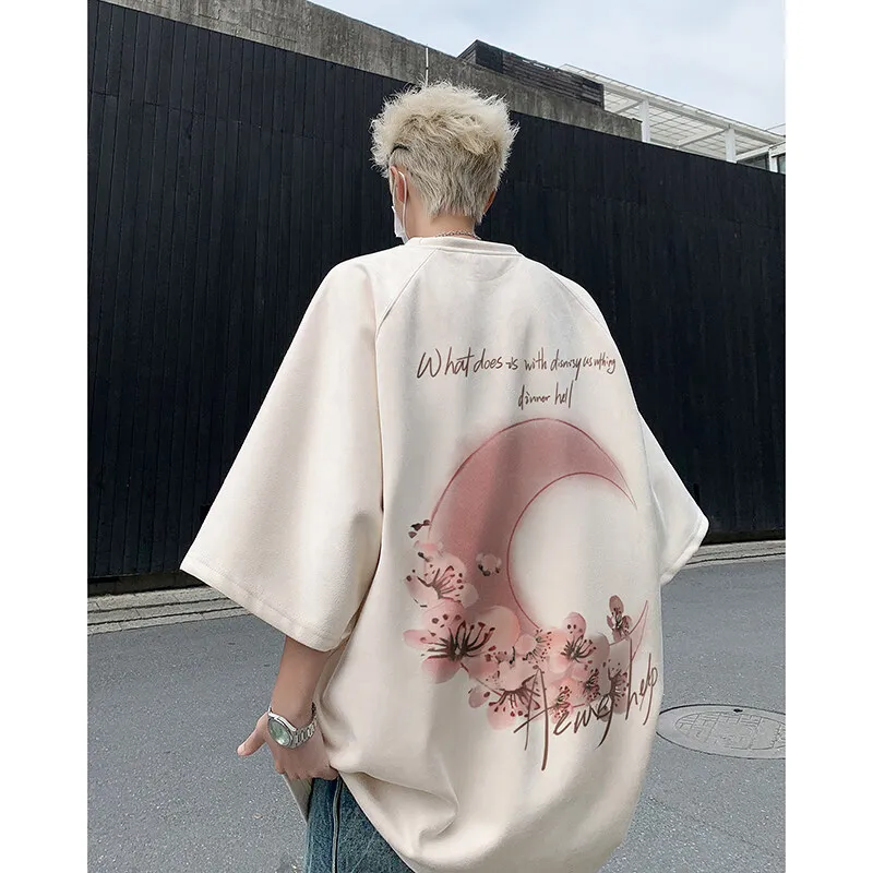 DARK HORSE 3/4 Sleeve American Style Luxury Streetwear Oversized Short Sleeved Unisex-2
