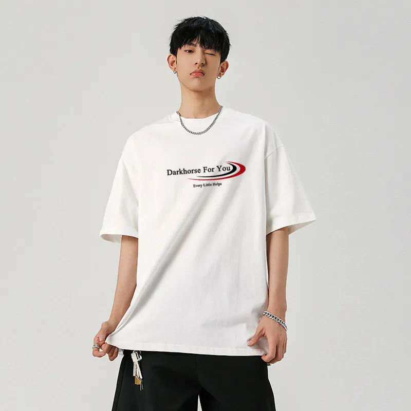 DARK HORSE Trendy Brand Heavyweight White T Shirt Unisex-2