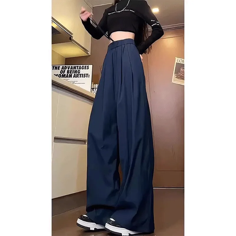DARK HORSE Casual Pants Unisex Navy Blue-3