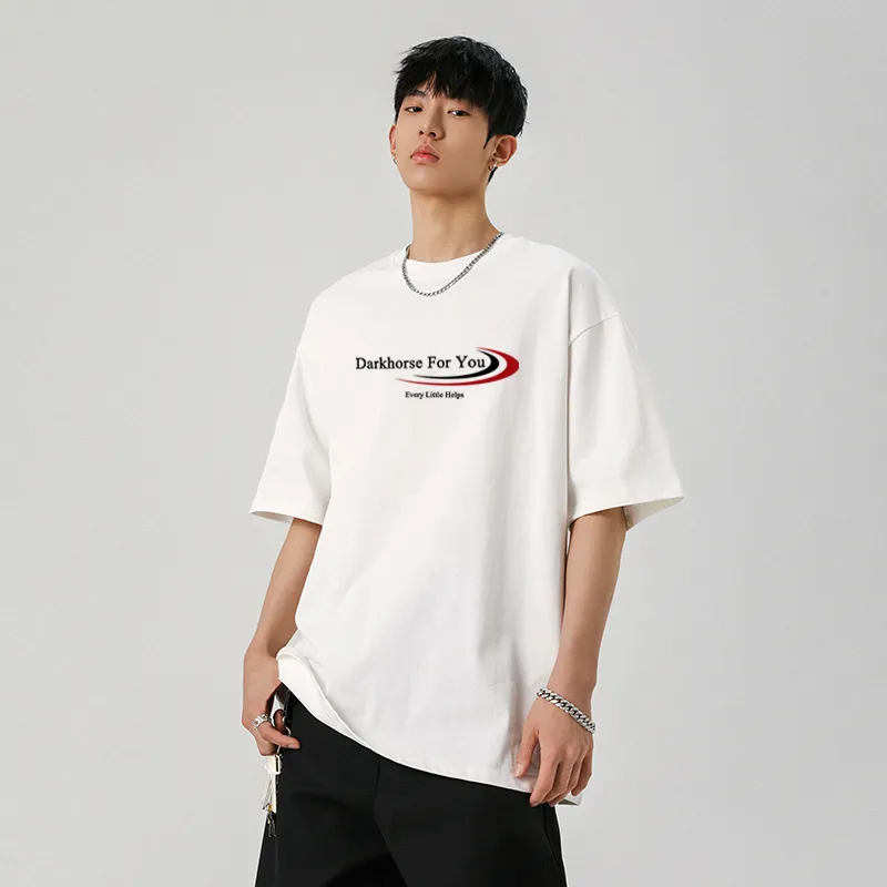 DARK HORSE Trendy Brand Heavyweight White T Shirt Unisex-4