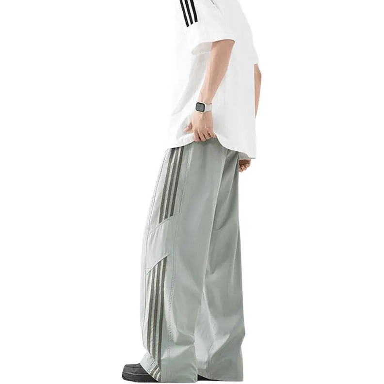 DARK HORSE Casual Pants Unisex Gray Green-1