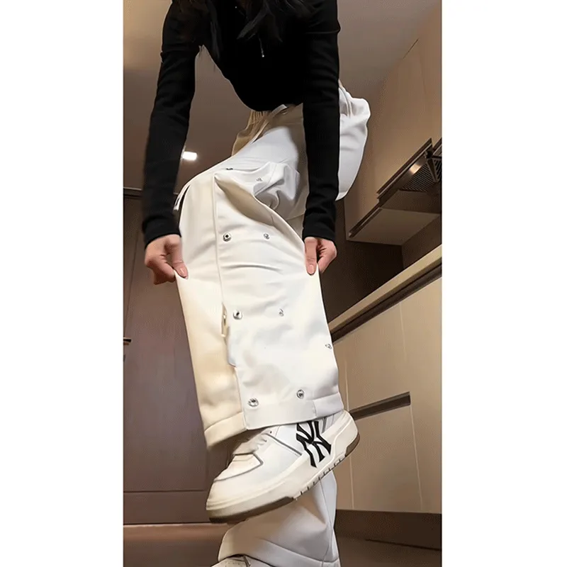 DARK HORSE Casual Pants Unisex Apricot-3