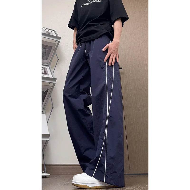 DARK HORSE Casual Pants Unisex Navy Blue-4