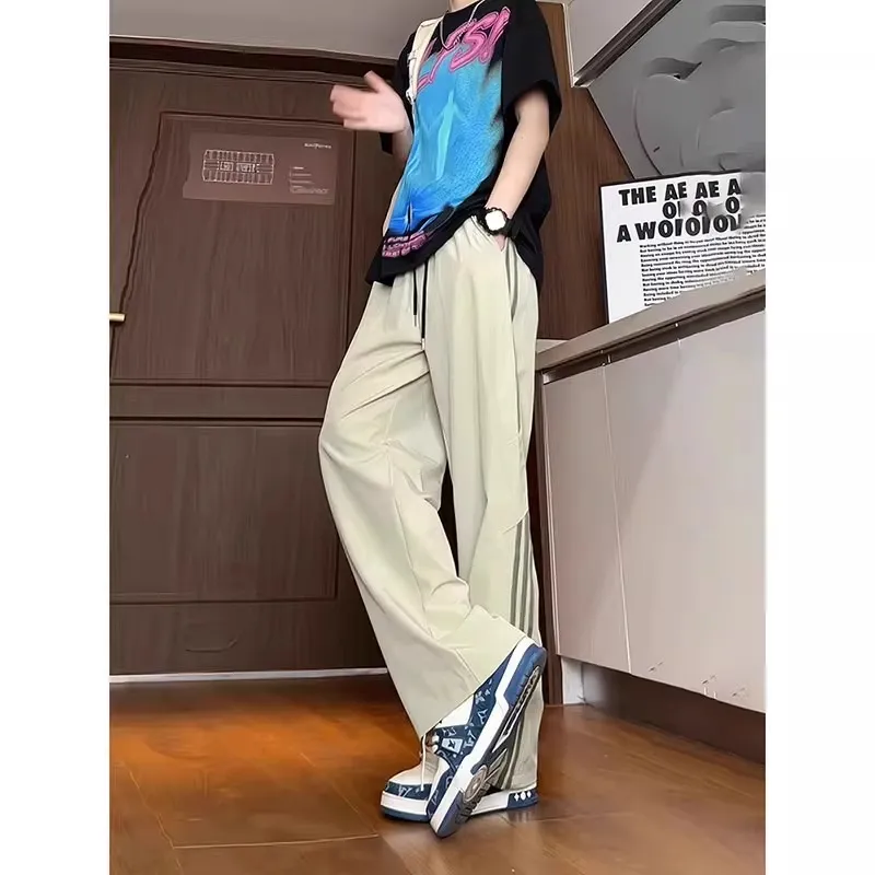 DARK HORSE Casual Pants Unisex Gray Green-2