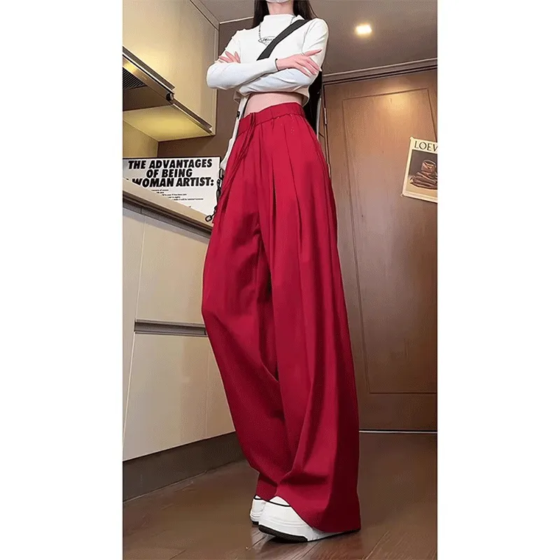 DARK HORSE Casual Pants Unisex Burgundy-3