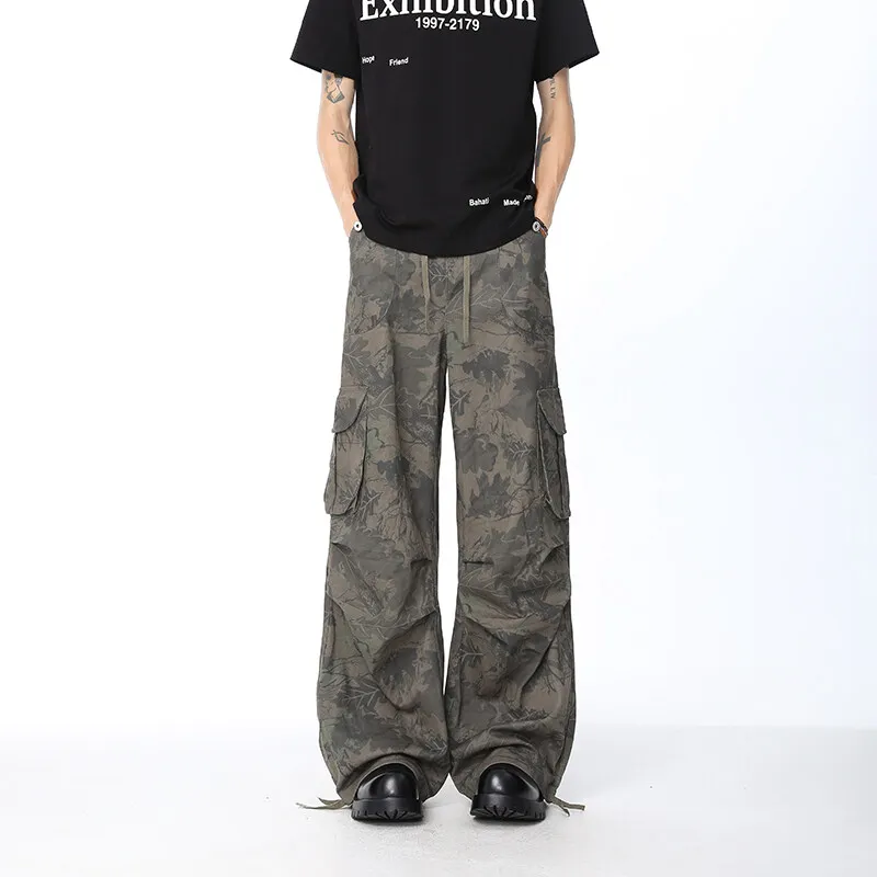 DARK HORSE Oversize Wasteland Style Pants Summer Loose Fit Straight Fit Casual Pants Unisex-2