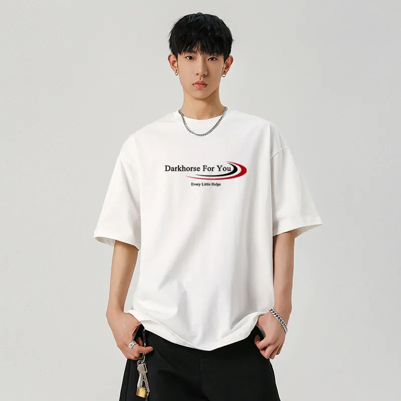 DARK HORSE Trendy Brand Heavyweight White T Shirt Unisex-3