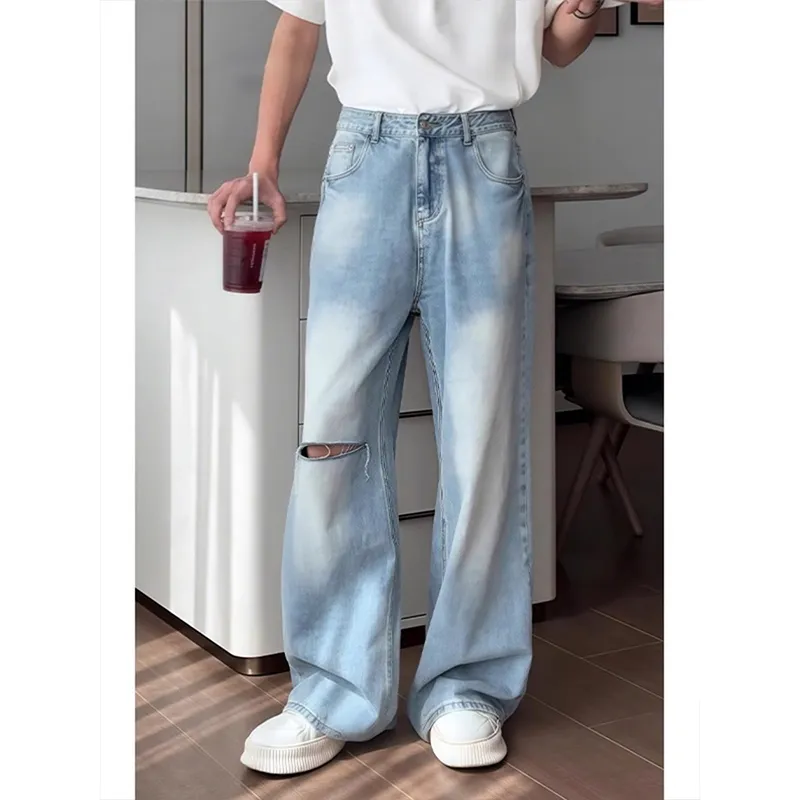 DARK HORSE Jeans Unisex Washed Blue-5