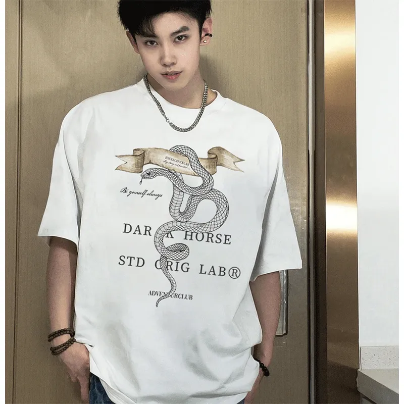 DARK HORSE Slimming Versatile T Shirt With Regular Shoulder And Short Sleeves Unisex-3