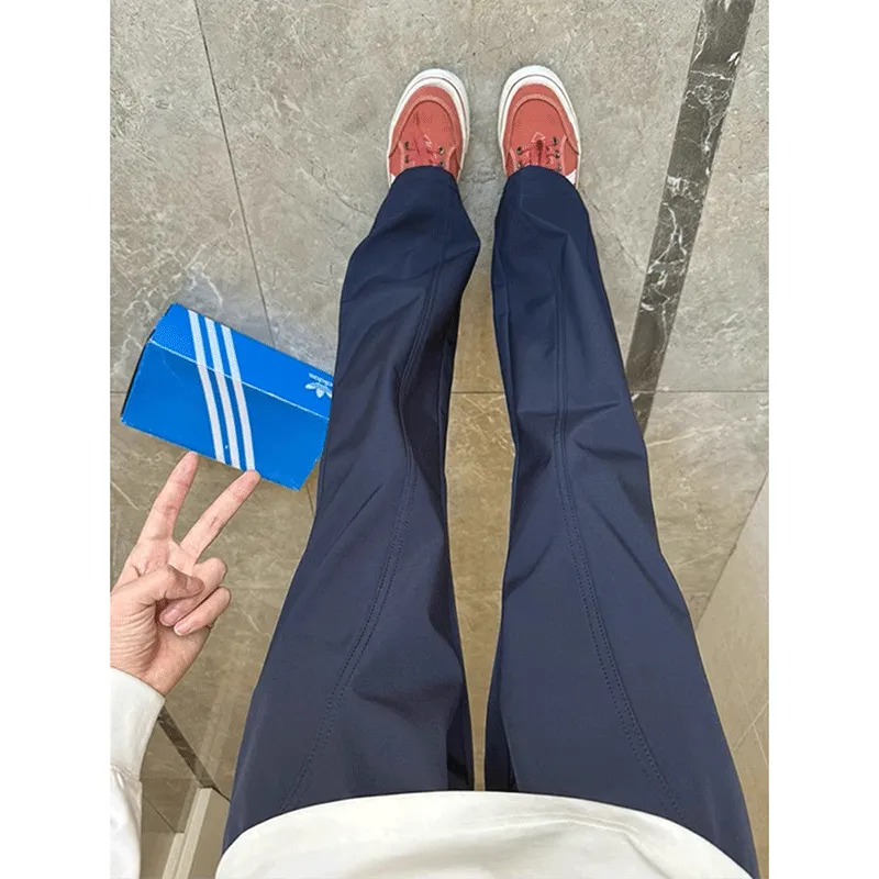 DARK HORSE Casual Pants Unisex Navy Blue-4