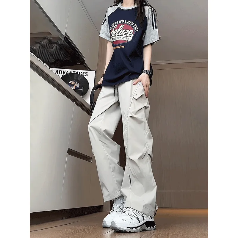 DARK HORSE Casual Pants Unisex Apricot-3