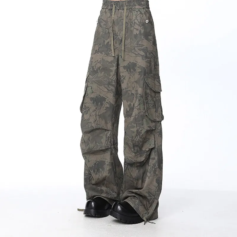 DARK HORSE Oversize Wasteland Style Pants Summer Loose Fit Straight Fit Casual Pants Unisex-4