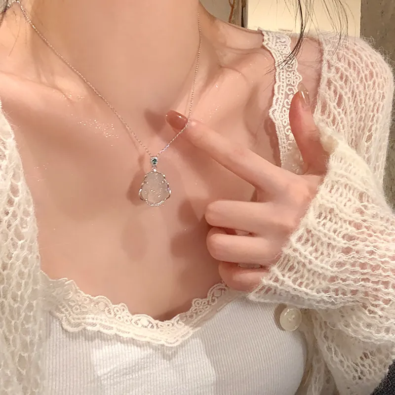 Zocai Chalcedony Necklaces Women's-4