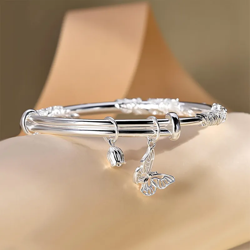 Zocai S999 Fine Silver Sterling Silver Bracelets Women's-3
