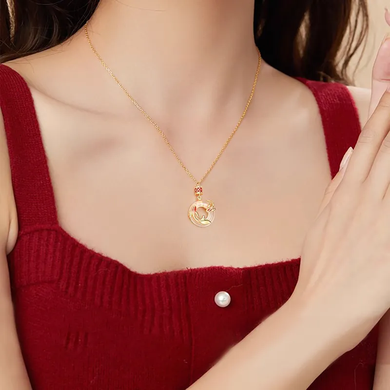 Zocai Chalcedony Necklaces Women's-4