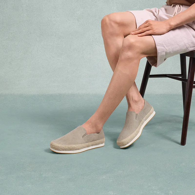 THOM WILLS Casual Versatile Suede Slip on Loafers Men's-6