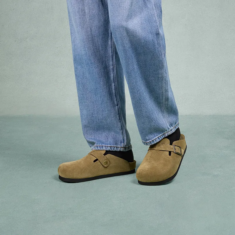 THOM WILLS Slide Slippers Men Greige/Khaki-13