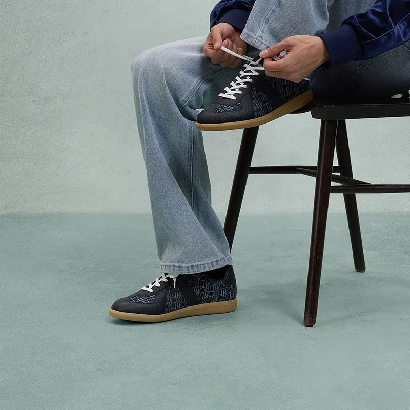 THOM WILLS Casual Versatile Sports Vintage German Army Trainers Low Top Skateboard Shoes Men's-5