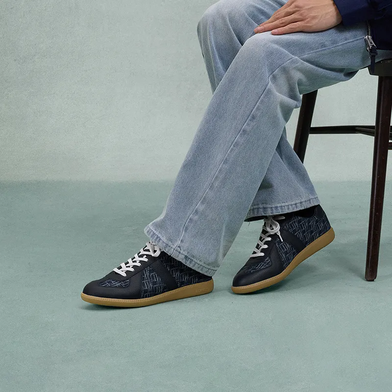 THOM WILLS Casual Versatile Sports Vintage German Army Trainers Low Top Skateboard Shoes Men's-6
