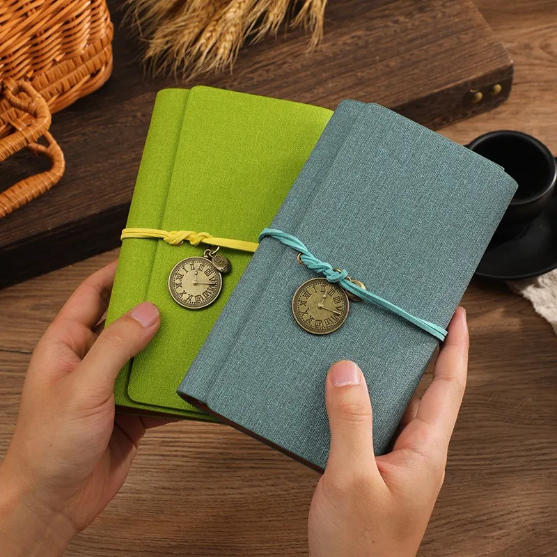 XIAOKOUTU A6 Loose Leaf Lace Up Creative Vintage Planners-4