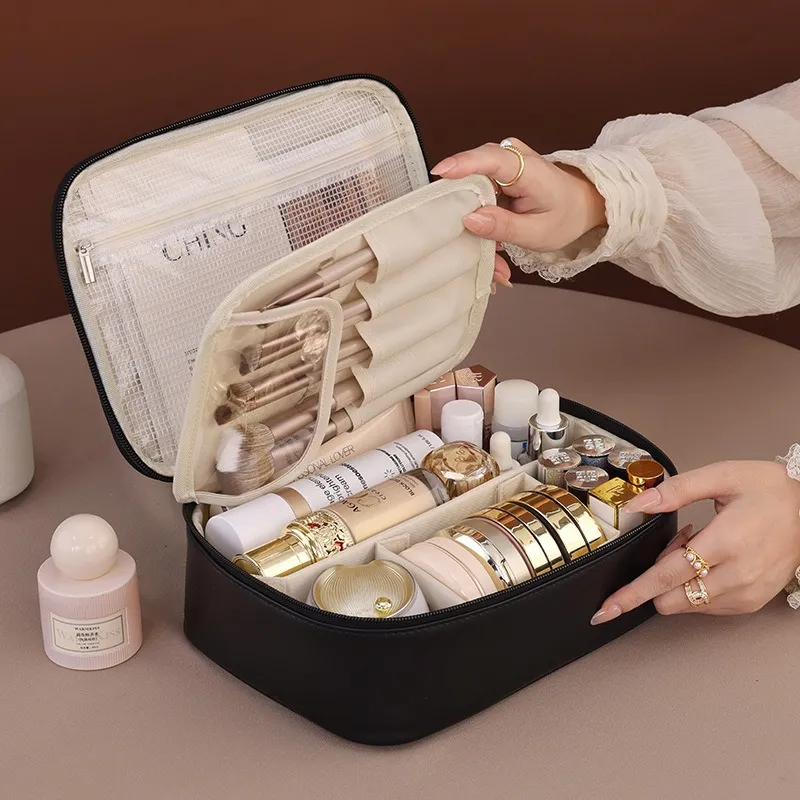 ZHIYIN Freely Divisible Large Capacity Outbound Portable Travel Storage Bag, Portable Toiletry Bag Make up Tools-7