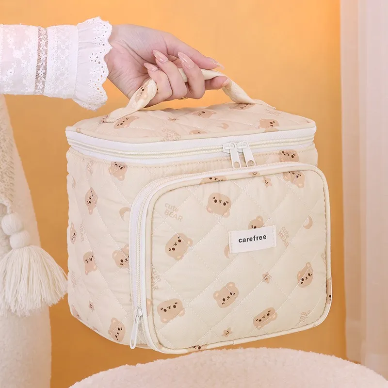 ZHIYIN Cute Large Capacity Handheld Skincare Storage Bag Multifunctional Portable Tubas Storage Box Make up Tools-1