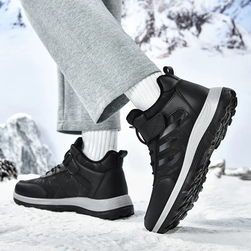DOUBLE STAR 88 Cushioning, Slip Resistant, And Abrasion Resistant Mid Top Casual Running Shoes Men's Black-4