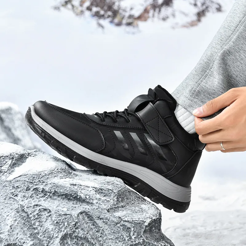 DOUBLE STAR 88 Cushioning, Slip Resistant, And Abrasion Resistant Mid Top Casual Running Shoes Men's Black-5