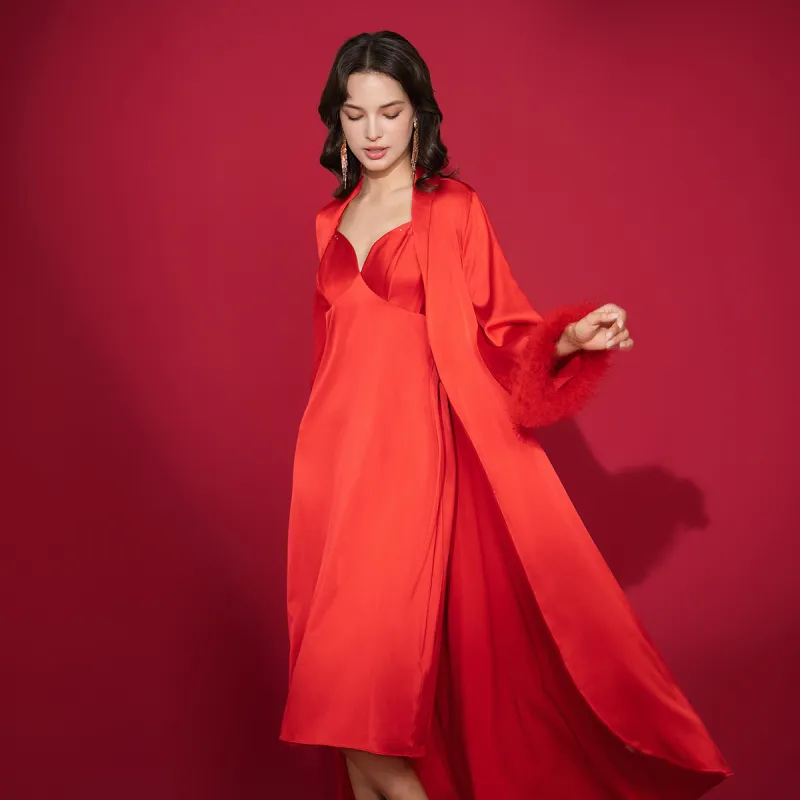 MY BODY Silk Bath Robes Women's-6