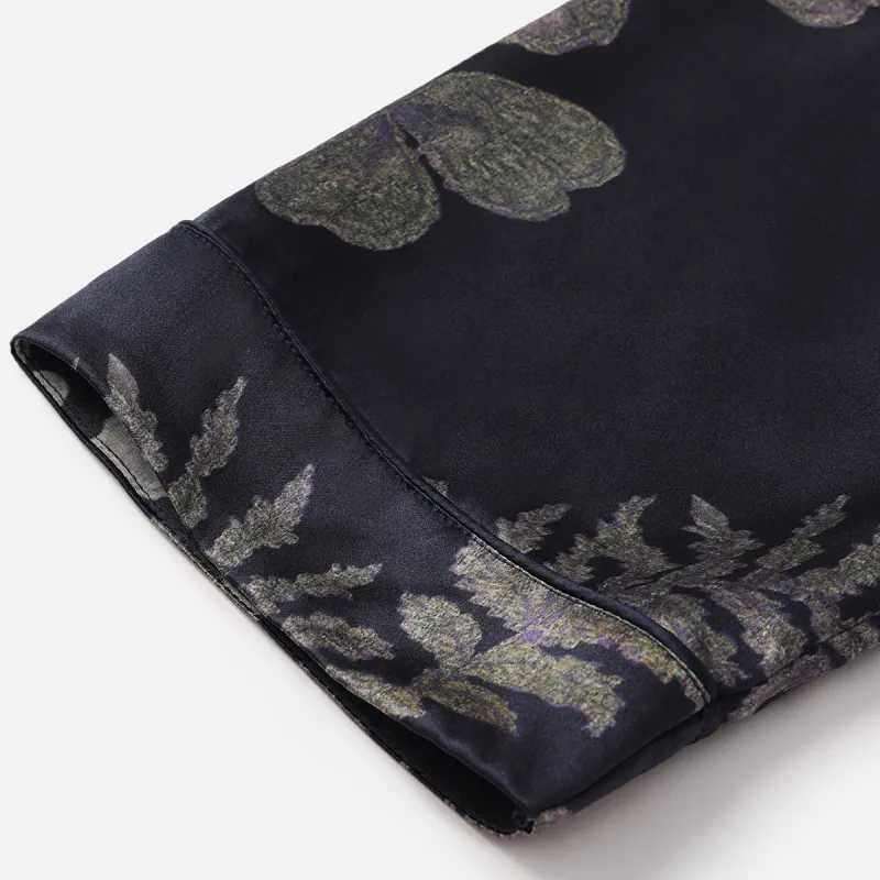 MY BODY Mulberry Silk Pajama Set Men's Rain Blue-4