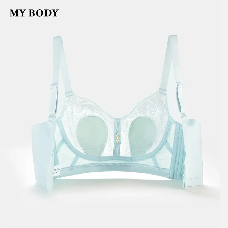 MY BODY Small Steel Ring Bunny Ears Cup Adjustable Bra Women's-2