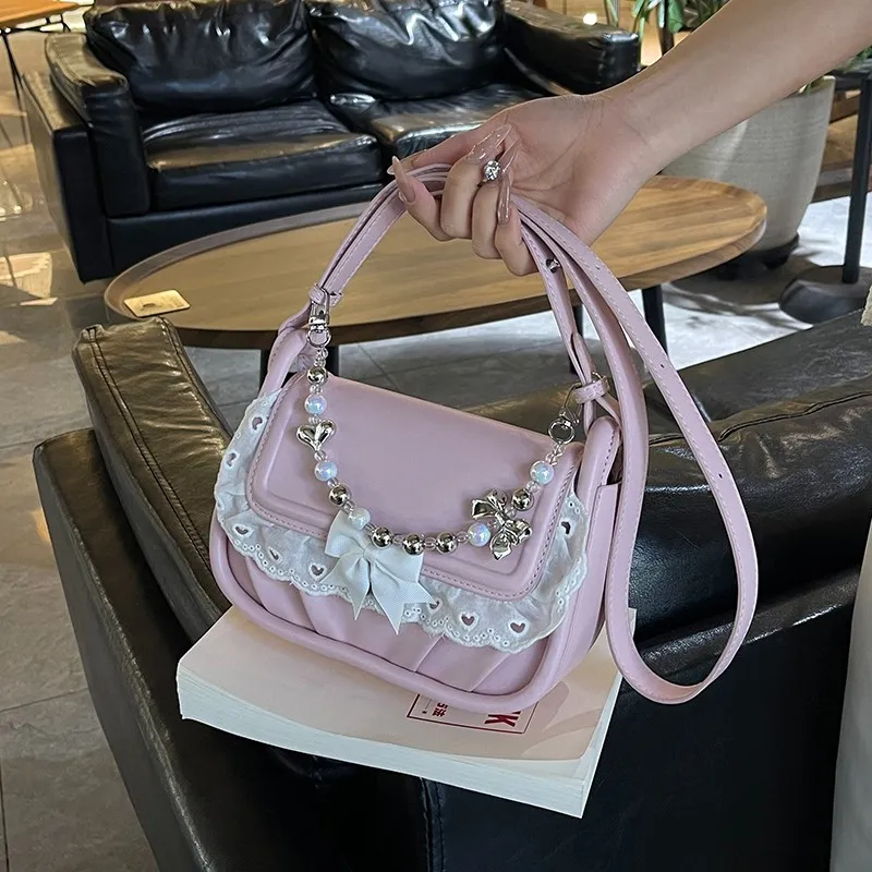 PARK DANCE PU Shoulder Bag Regular Women's Pink/Purple/White/Green/Black-2