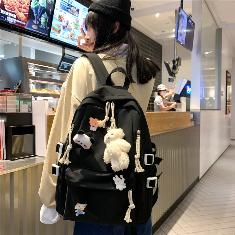 PARK DANCE Nylon Backpack Regular Unisex Multicolor-18