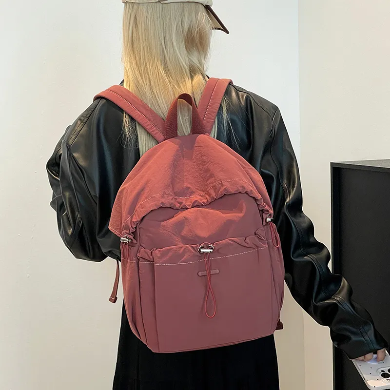 PARK DANCE Nylon Fabric Backpack Regular Unisex Multicolor-8