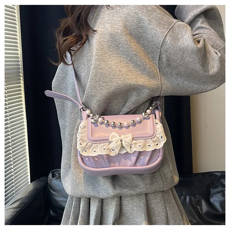 PARK DANCE PU Shoulder Bag Regular Women's Pink/Purple/White/Green/Black-8