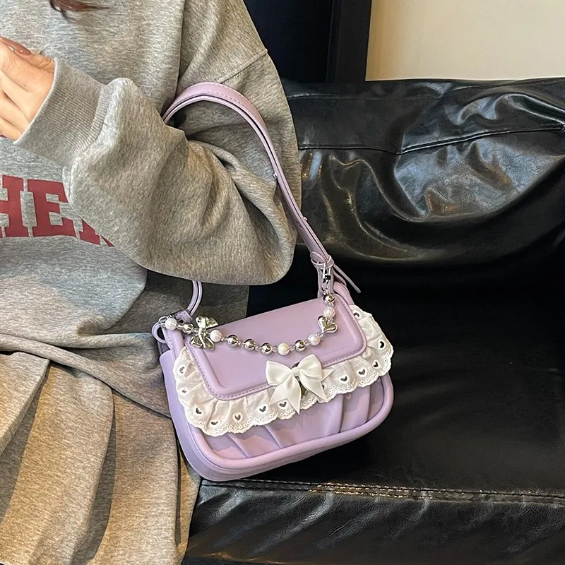 PARK DANCE PU Shoulder Bag Regular Women's Pink/Purple/White/Green/Black-3