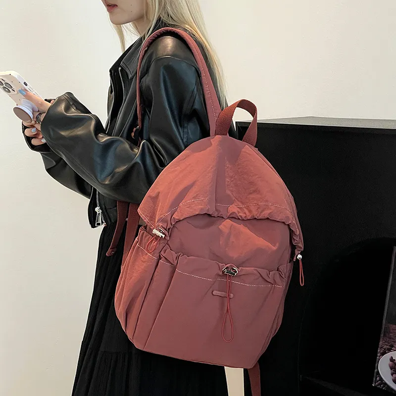 PARK DANCE Nylon Fabric Backpack Regular Unisex Multicolor-7