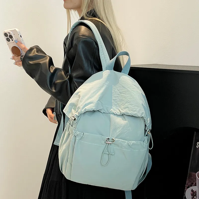 PARK DANCE Nylon Fabric Backpack Regular Unisex Multicolor-20